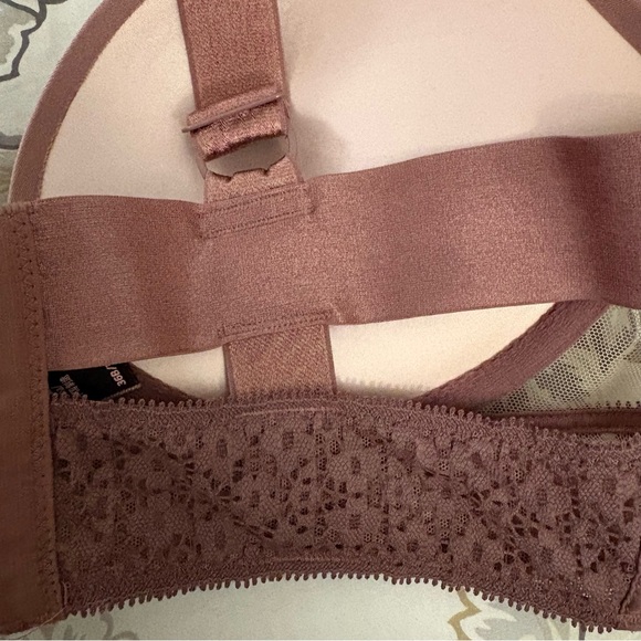 Victoria’s Secret Elegant Mauve Lace Very Sexy Push-up Bra Size 36B Padded Mesh - Picture 5 of 10